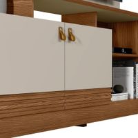 Mueble Modular Eris Café Y Blanco 160x39x187 Cm - Zmobili