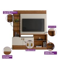 Mueble Modular Eris Café Y Blanco 160x39x187 Cm - Zmobili