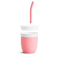 Vaso Con Pajilla Silicona Coral 4 Oz - Munchkin