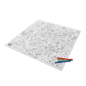 Tapete Para Pintar Granja - Samba