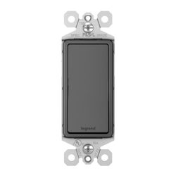 Interruptor Sencillo Negro 15A Radiant - Legrand