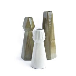 Set De Tres Floreros De Cerámica - Kikotem