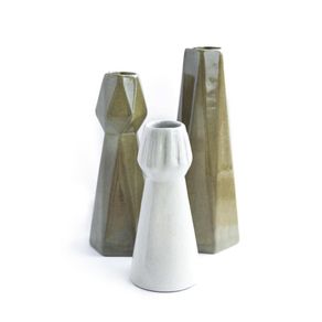 Set De Tres Floreros De Cerámica - Kikotem