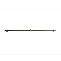 Galería De Metal Sombrío Plateada Extensible De 200 - 360 Cm - Inspire