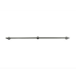 Galería De Metal Sombrío Plateada Extensible De 200 - 360 Cm - Inspire