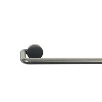 Galería De Metal Sombrío Plateada Extensible De 200 - 360 Cm - Inspire