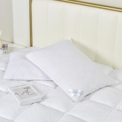 Set De 2 Almohadas De Plumas Enteras Estándar - Viva