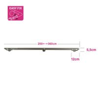 Galería Doble Sombrío Plateada Extensible De 200 - 360 Cm - Inspire