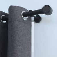 Galería De Metal Koky Negra Extensible De 200 - 360 Cm - Inspire