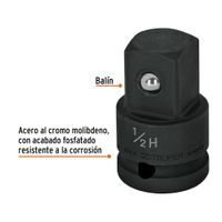 Adaptador De Impacto 1/2x3/4 Plg - Truper