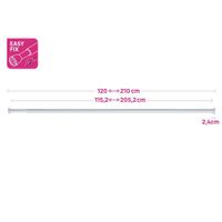 Galería De Tensión Flux Silver Extensible De 120 - 210 Cm - Inspire