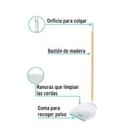 Recogedor Plástico Con Bastón De Madera - Klintek