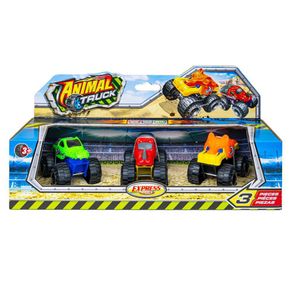 Set De Camiones De Animales 3 Pzas - Express Wheels