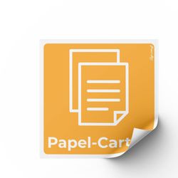 Sticker Para Basureo Reciclaje Papel-Cartón - Sigo