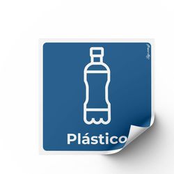 Sticker Para Basurero Reciclaje Plástico 15x15 Cm - Sigo