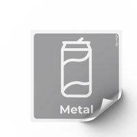 Sticker Para Basurero Reciclaje Metal 15x15 Cm - Sigo