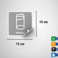 Sticker Para Basurero Reciclaje Metal 15x15 Cm - Sigo