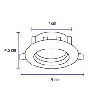 Lámpara LED Dirigible Empotrable Luz De Día 5 W Cromo - Volteck