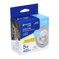 Lámpara LED Dirigible Empotrable Luz De Día 5 W Cromo - Volteck