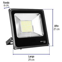 Reflector Delgado LED Luz Cálida 50 W - Volteck