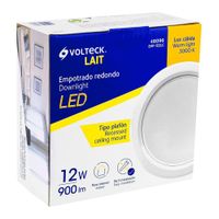 Lámpara LED Redonda Empotrable Luz Cálida 12 W - Volteck