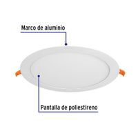 Lámpara LED Redonda Empotrable Luz Cálida 18 W - Volteck
