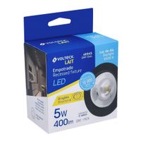 Lámpara LED Dirigible Empotrable Luz De Día 5 W Negra - Volteck