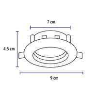 Lámpara LED Dirigible Empotrable Luz De Día 5 W Negra - Volteck