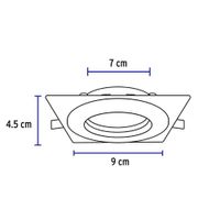 Lámpara LED Dirigible Empotrable Luz De Día 400 Lm 5 W Negra - Volteck