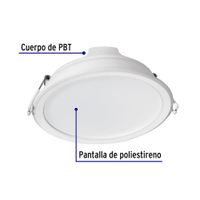 Lámpara LED Redonda Empotrable Luz De Día 12 W - Volteck