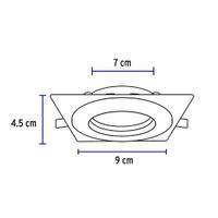 Lámpara LED Dirigible Empotrable Luz De Día 400 Lm 5 W Cromo - Volteck