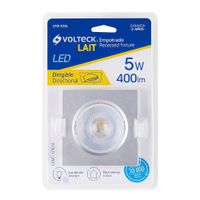 Lámpara LED Dirigible Empotrable Luz De Día 400 Lm 5 W Cromo - Volteck