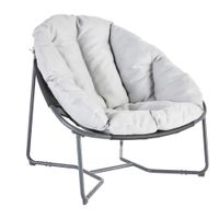 Silla Luna Gris Oscuro 88x95.5x80.5 Cm - Naterial