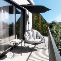 Silla Luna Gris Oscuro 88x95.5x80.5 Cm - Naterial