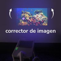 Proyector Portátil Blanco De 5 Lasers Alta Definición, Imágenes Brillantes Hd 720P, Dinámico, Enfoque Automático Y Con 4 Horas De Proyección - Mimono
