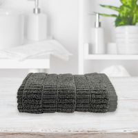 Toalla Jacquard Gris Oscuro - Livim Natural Home Varios Tamaños
