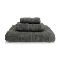 Toalla Jacquard Gris Oscuro - Livim Natural Home Varios Tamaños