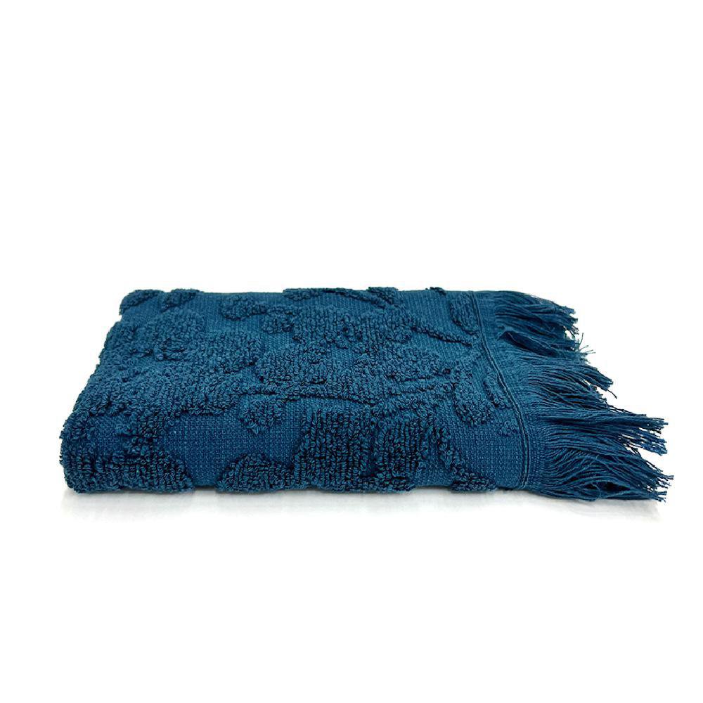 Toalla Jacquard Flecos Azul - Varios Tamaños Facial