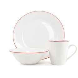 Vajilla 12 Pzas Con Borde - Toscana Varios Colores