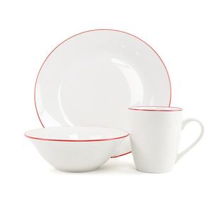 Vajilla 12 Pzas Con Borde - Toscana Varios Colores