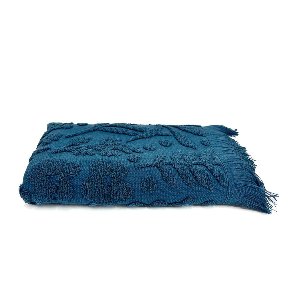 Toalla Jacquard Flecos Azul - Varios Tamaños Mano