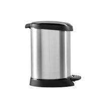 Basurero Deco Plateado Y Negro De 5 Lts - Keter