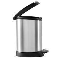 Basurero Deco Plateado Y Negro De 5 Lts - Keter