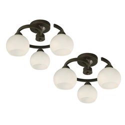 Combo De 2 Lámparas De Techo Vertu De 3 Luces E27 40W- Zlumini