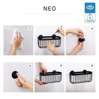 Cesta Rectangular Neo Black - Sensea
