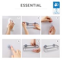 Organizador Metálico Rectangulara Para Baño Essential - Sensea