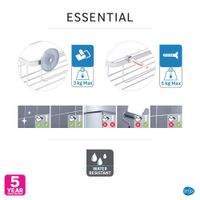 Organizador Metálico Rectangulara Para Baño Essential - Sensea