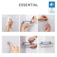 Organizador Metálico En Ángulo Para Baño Essential - Sensea