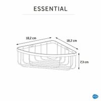 Organizador Metálico En Ángulo Para Baño Essential - Sensea