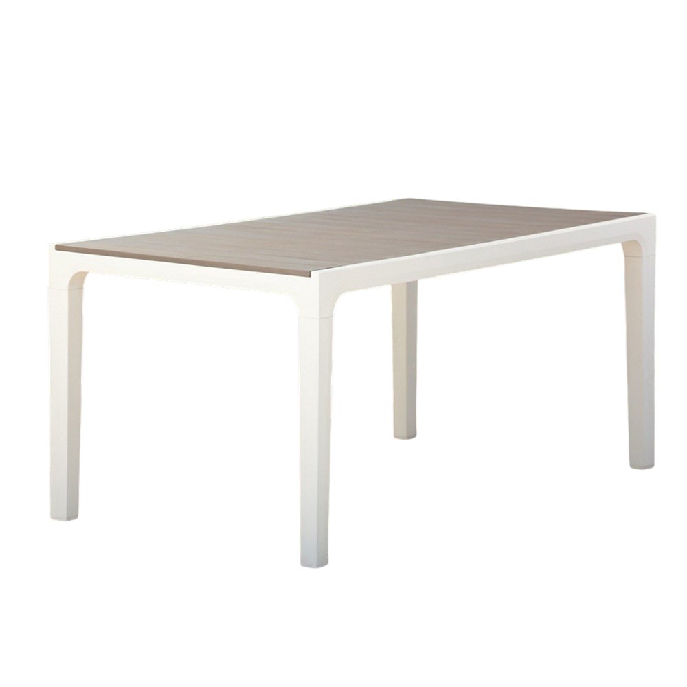 Mesa de Polipropileno Harmony 160 x 90 x 100 cm Color Blanco y Café